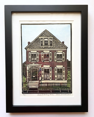 Framed House Print by Linda Griswold Davis